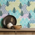 thumbnail image 2 of S4sassy Self Adhesive Wallpaper, Floral Pattern Wallpaper, Multi Removable DIY Vinyl Tile Pattern Wall Covering, Textured Peel and Stick Contact Paper for Entryway Walls, Kitchen Backsplash (25"x60"), 2 of 8