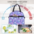 thumbnail image 5 of Goofa Blue Skull Daisy Pattern Lunch Bag ,Insulated Lunch Box, Small Leakproof Cooler Food Lunch Containers Reusable High Capacity Lunch Tote Bags, 5 of 8