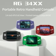 Anbernic RG34XX Handheld Game Consoles,32+64G Card,3500mAh Battery,Support HD TV Output red