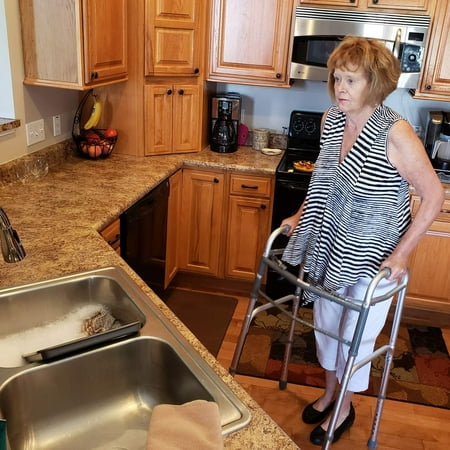 Carex Aluminium Folding Walker for Adults with Height Adjustable Legs, 300 lb Weight Capacity
