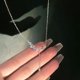 thumbnail image 4 of Collar con orejas de trigo súper brillante para mujer, diseño de nicho dulce de verano, cadena de clavícula con borlas de hojas de ping-pong, 4 of 6