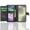 thumbnail image 2 of For Samsung Galaxy S24 Plus / SM-926 Dual layer Shockproof Protection Double Flap Folio Card Slot Leather Magnetic Closure Wallet Pouch Case Cover Black, 2 of 3