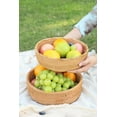 thumbnail image 4 of Handmade Rattan Bread Baskets Round Wicker Fruit Serving Storage Bowls, Natural Woven Decorative Kitchen Counter Organizing (Honey Brown) L-10.3", 4 of 6