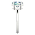 thumbnail image 3 of 2 ct Oval Cut Blue Moissanite Solitaire Engagement Ring for Women in 18K White Gold, 3 of 5