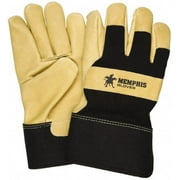 MCR Safety 1970XL Gloves: Size XL, Thermal-Lined, Pigskin Tan, 10.5" OAL