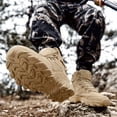 thumbnail image 5 of YOURDIARY Men's Military Tactical Work Boots with Side Zipper, Desert Combat, Army Jungle, Outdoor Hiking Boots, 5 of 9