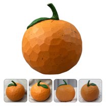 NICEXMAS Simulated Orange Fruit Model Wood Ornament for Desktop Decoration and Unique Home Adornment