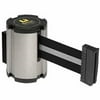 Lavi Industries 50-41300SA-SB Wall Mount 13 ft. Retractable Belt Barrier, Black with Silver Stripe