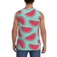 thumbnail image 4 of Fotbe Men's Watermelon Print Men's Sleeveless Muscle Tank Tops Casual T-Shirts for Gym Workout Beach-Medium, 4 of 8