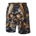 thumbnail image 4 of Fotbe Fiery Skull Trio Trajes de Baño Estampados para Hombre, Shorts de Verano de Secado Rápido, Ropa de Playa, Bañadores-XX-Large, 4 of 6