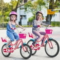thumbnail image 2 of Gymax Vélo pour Enfants de 14 Pouces avec Chaise pour Poupée et Panier Vélo pour Enfants avec Roues Stabilisatrices Rose, 2 of 10