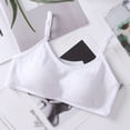 thumbnail image 4 of Uccdo 4 Packs Teens Girls Adjustable Strap Solid Training Bra Sets Wireless Padded Crop Cami Sports Bra 10-16T, 4 of 8