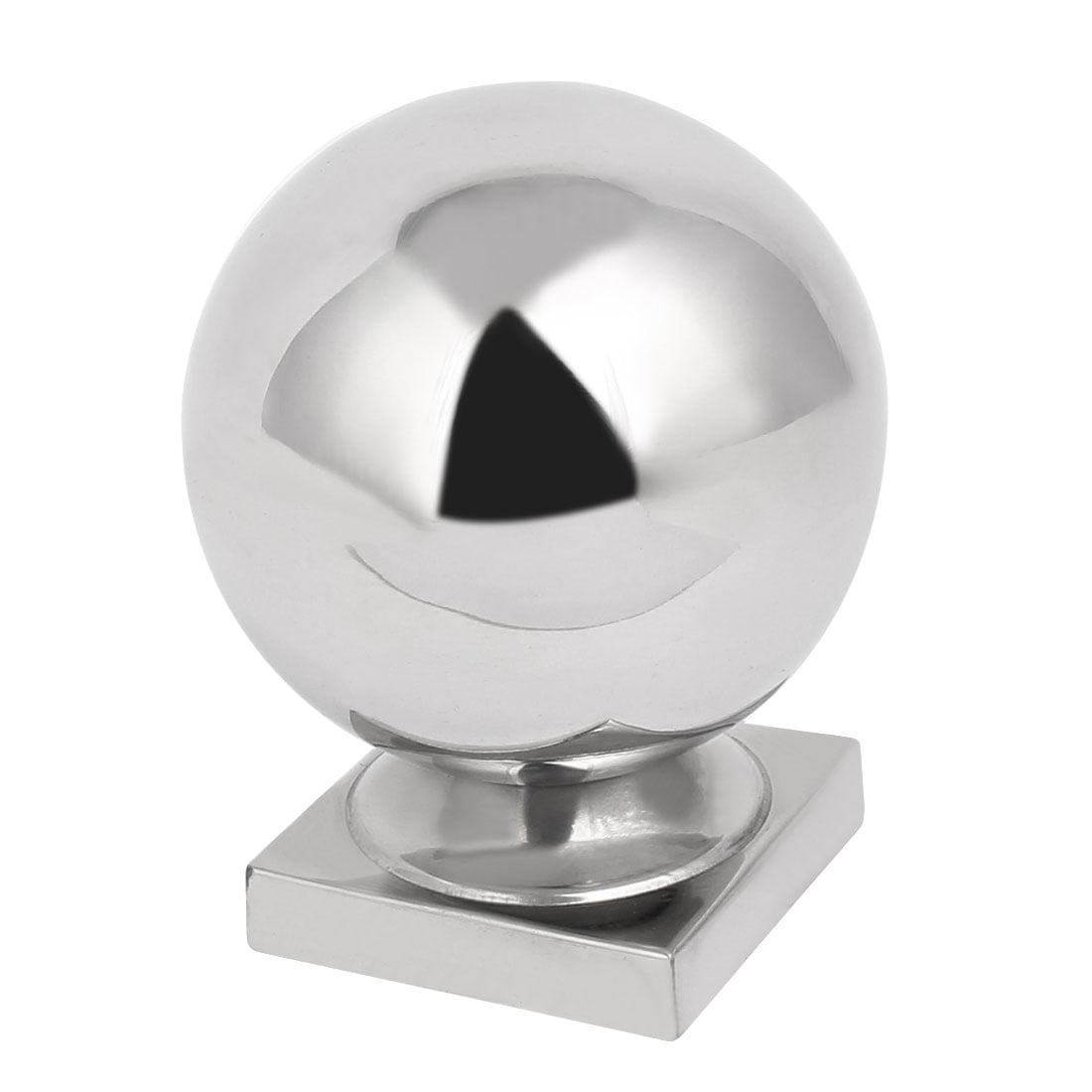 50mmx50mm Ball Cap 201 Stainless Steel Silver Tone for Stair Newel