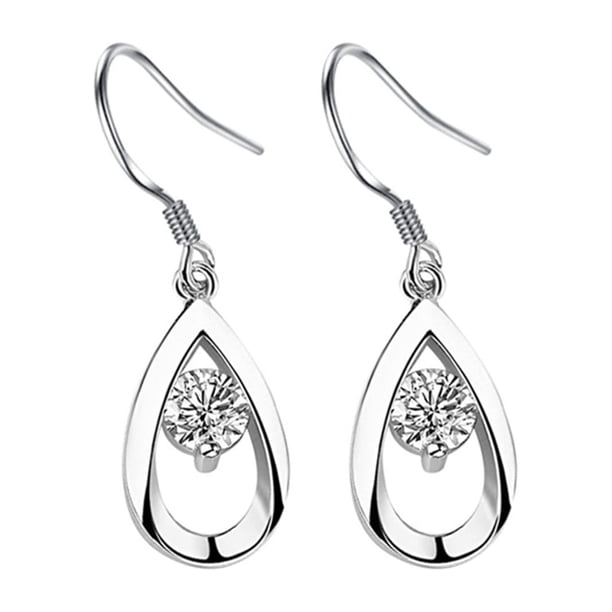 Pendientes de mujer Pendientes largos de plata Pendientes temperamentales Pendientes para mujeres y niñas