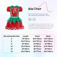 thumbnail image 7 of iiniim Kids Girl Puff Sleeve Christmas Elf Dress Striped Tutu Dress Santa Claus Fancy Dress up Green 10, 7 of 7