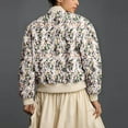 thumbnail image 3 of Lentta Women's Embroidered Daisy Cropped Bomber Jacket Quilted Puffer Jackets Padded Coat, 3 of 7