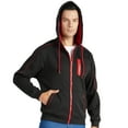 thumbnail image 5 of SPEEDRUN Lightweight Hoodie for Men Slim fit Jacket for Men Hooded Sweatshirt Zip up Casual Sweater Black&Red line M, 5 of 7