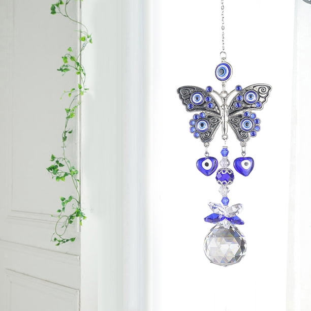 Colgante de marco de cristal de metal, accesorios para coche, decoración de ventana colgante para habitación (B)