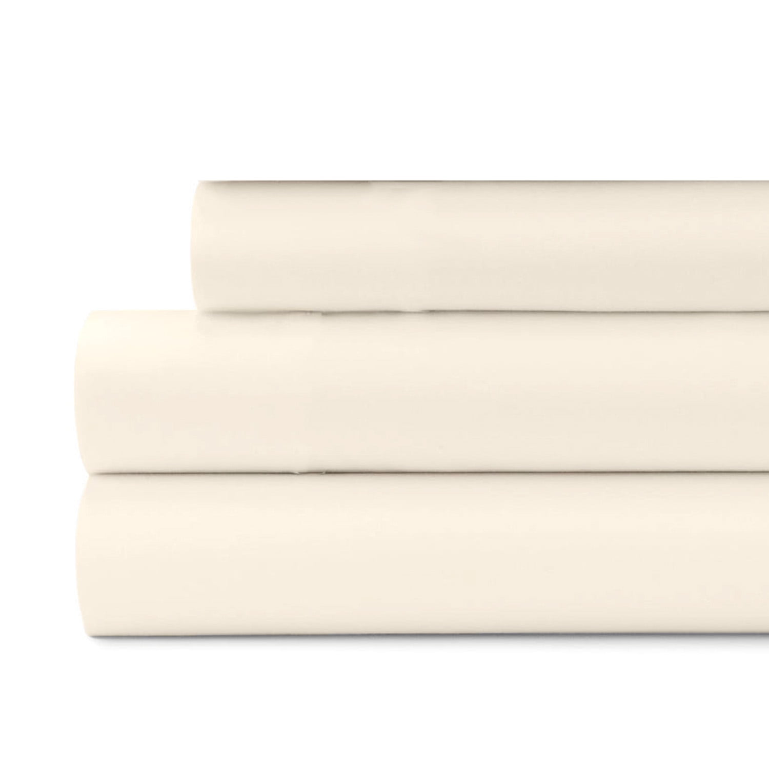 Premium Home Collection Microfiber Soft Cooling Bed Sheet Set - 3 Piece, Twin, Cream
