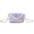 thumbnail image 1 of Moda mujer perla lentejuelas cilindro bolsos cadena hombro bolsos (blanco), 1 of 9