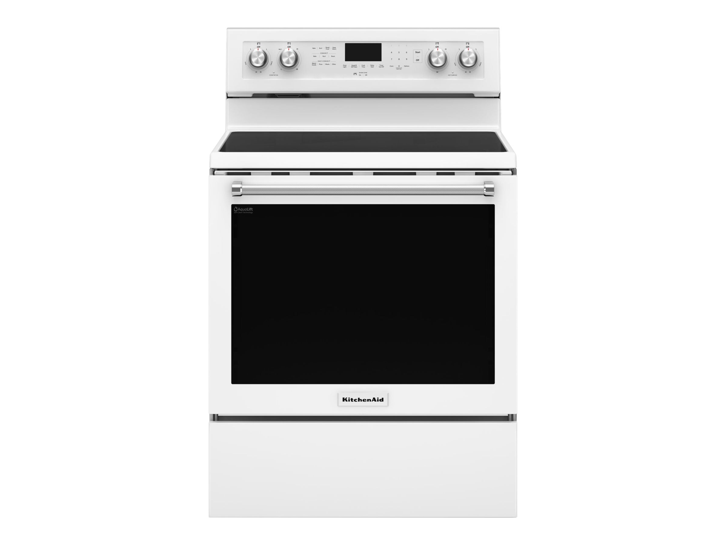 white kitchenaid electric range