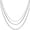 Silver, variant on Stainless Steel Triple Layers Stacking Chain Collar Statement Necklace