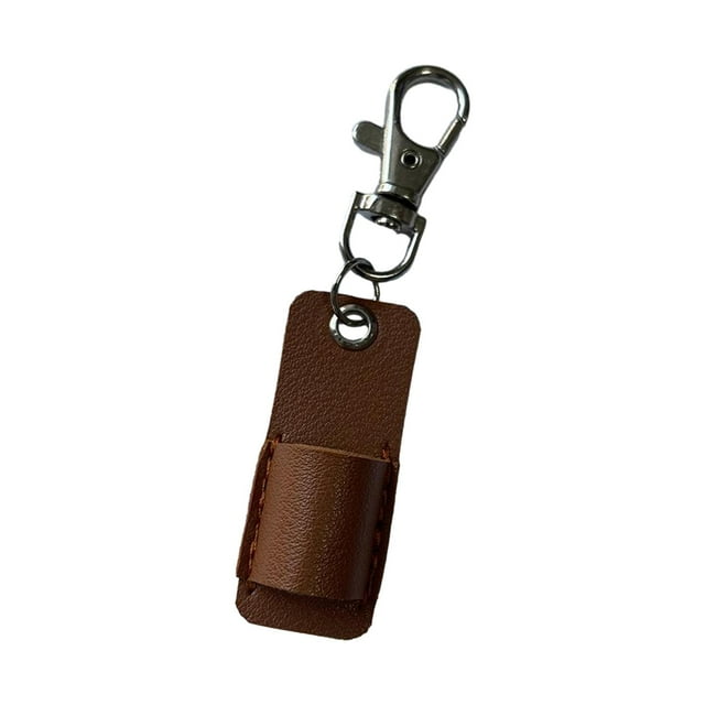 Soporte Para Bolígrafo Con Cordón, Estuche Portátil De Cuero PU Para Bolígrafo, Soporte Para Bolígrafo, Color Marrón