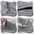 thumbnail image 2 of Skandiquip 3.5ft Bean Bag Sofa, Stuffed Memory Foam Bean Bag Chair for Adults, Light Gray, 2 of 6