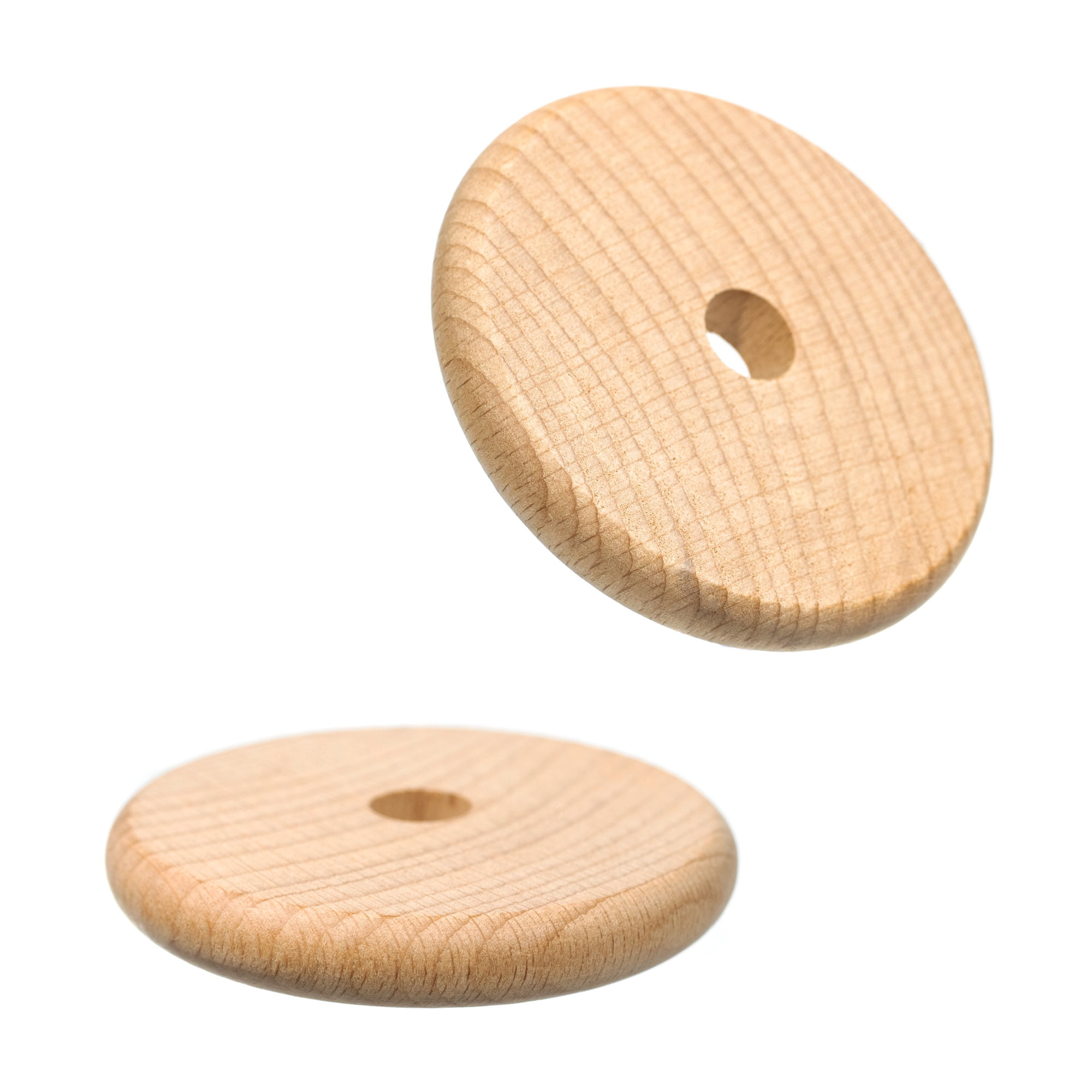 Craft County 3 Inch Wood Bead Disc in Multiple Pack Sizes - Great for Projects, Magnets, Counting Tiles, and More!