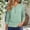 Green#06, variant on 3/4 Sleeve Tops for Women Summer Oversized V Neck Button Up T Shirts Casual Solid Plus Size Loose Comfy Boho Beach Vacation 3/4 Length Sleeve Top