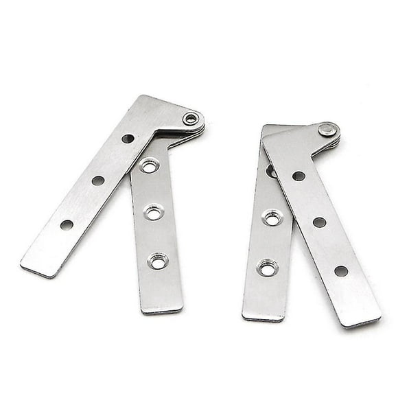 Juego de 2 bisagras pivotantes de puerta ocultas de acero inoxidable, giro de 360 grados, bisagra de cuchillo compensada de 10cm, bisagra pivotante oculta, Botao