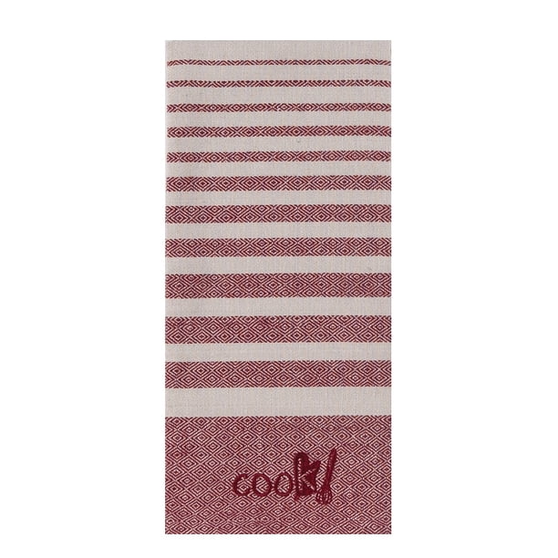 Toalla de cocina bordada de Kay Dee Cook, 46 x 71 cm, Marsala