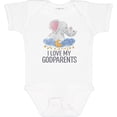 thumbnail image 3 of Inktastic I Love My Godparents Cute Elephants in Night Sky Boys or Girls Baby Bodysuit, 3 of 5