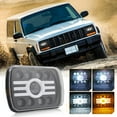 thumbnail image 2 of Chrome Pair 7x6" LED Projector Headlights H4 for 82-93 Chevy S10 Blazer GMC S15, 2 of 10