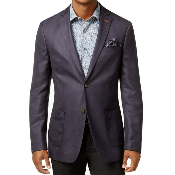 Tallia NEW Purple Men Size 38 Two Button Notched Collar Melange Blazer