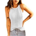 thumbnail image 1 of Mujeres Casual Sólido Sin mangas Halter Neck Tank Pullover Blusa Chaleco Tops Fridja  gh314, 1 of 6
