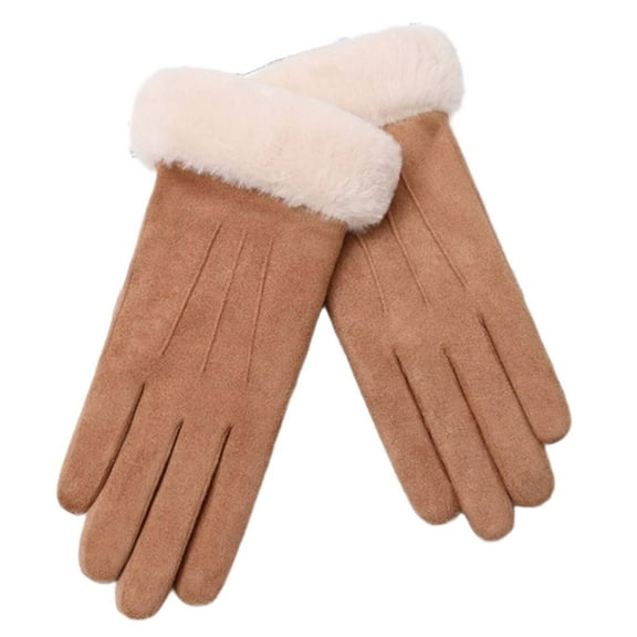 TELOLY Winter Gloves,Touchscreen-Ready Fingers Work Gloves,Windproof and Cold-Resistant with Thickened Fleece Lining Gloves for Women Cold Weather,Style1