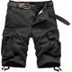 thumbnail image 1 of Men's Cotton Twill Cargo Shorts Classic Relaxed Fit Multi-Pocket Short Pants Casual Military Outdoor Loose Shorts, 1 of 4