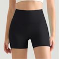 thumbnail image 6 of felwors High Waisted No Front Seam Biker Shorts 4 Inch Inseam Squat Proof Yoga Volleyball Running Black for Size L, 6 of 9