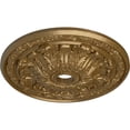 thumbnail image 3 of ekena millwork cm30flpas 30" od id x 3 1/4" p flagstone (fits canopies up to 3 7/8"), hand-painted pale gold ceiling medallion,, 3 of 6