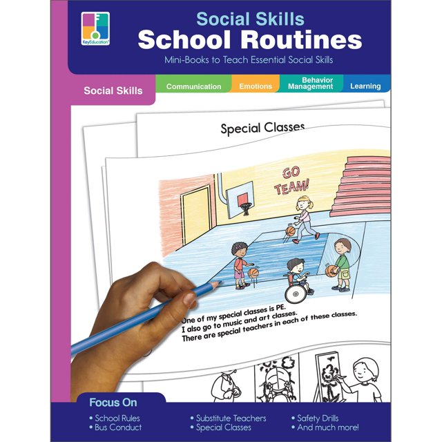 Key Education - Key Education - Social Skills Mini-Books School Routines, 64 Pages Resource Book