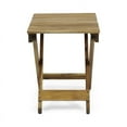 thumbnail image 3 of Acacia wood Side table Slat design Foldable Assembly, 3 of 10