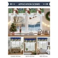 thumbnail image 6 of Valances for Windows Xmas Snowman Pine Tree Bird Rod Pocket Short Curtain for bathroom living room bedroom Winter Star Snowflakes on Blue 1 Panel 54x18in, 6 of 7