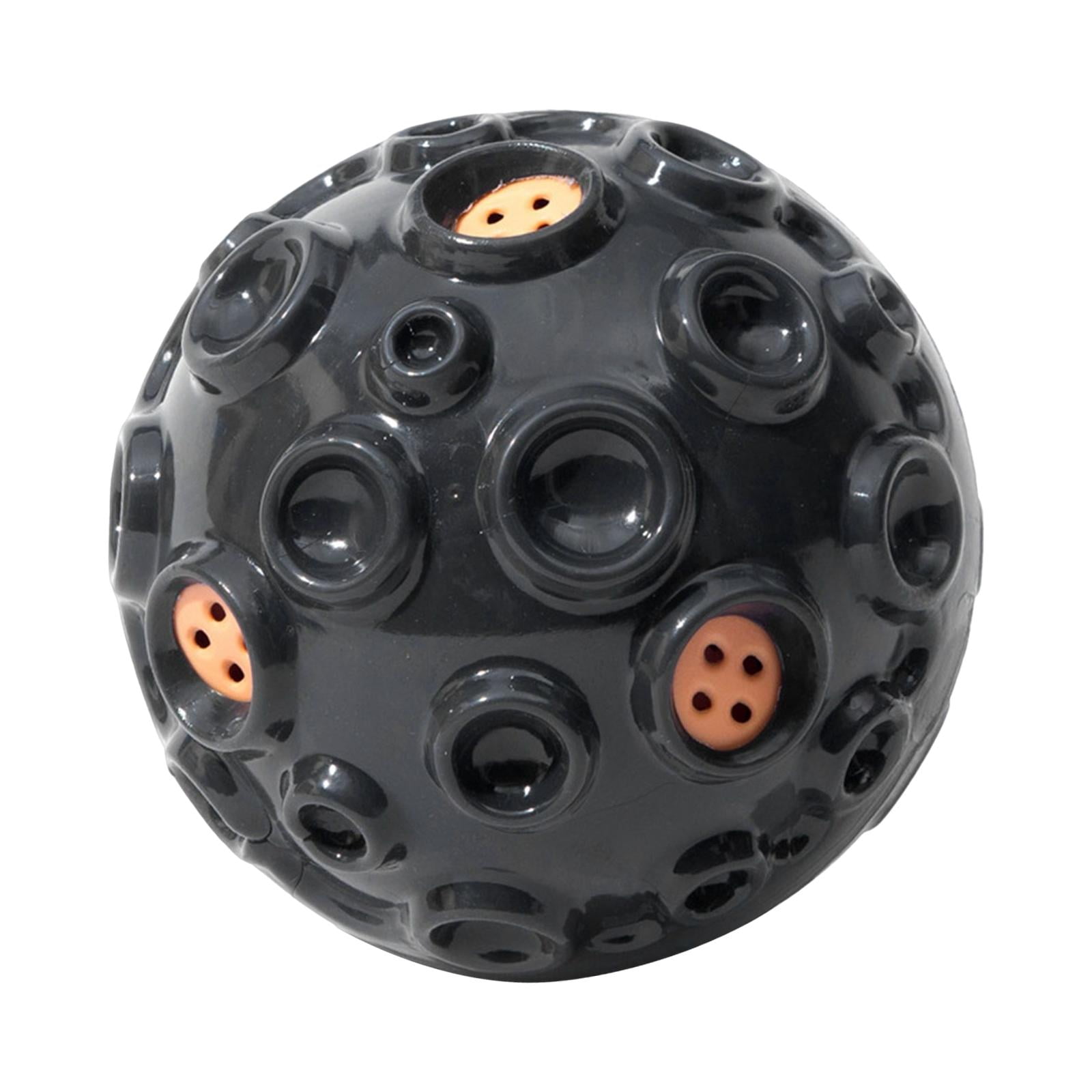Bvdfgk Aggressive Chew Dog Toy Ball, Interactive Dog Ball with Squeaking Sound, Durable Black