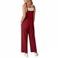 thumbnail image 6 of Jumpsuits for Women Oversized Spaghetti Strap Bohos Wide Leg Overalls Womens Summer Casual Solid Loose Fits Lightweight Comfy Rompers with Pockets, 6 of 7