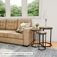 thumbnail image 6 of Lavish Home Set of 3 Nesting Tables - Round Side Tables for Living Room, 6 of 9