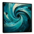 thumbnail image 2 of Designart "Majestic Motion In Teal II" Abstract Spirals Floater Framed Wall Art Prints, 2 of 5