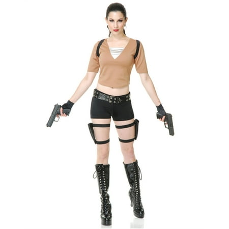 Womens  Tomb Fighter Raider Lara Croft Costume