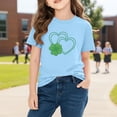 thumbnail image 4 of Posijego Kids St Patrick's Day Shirts Toddler Boys Girls Cotton Short Sleeve Clover Graphic T-Shirts Summer Tops, 4 of 9