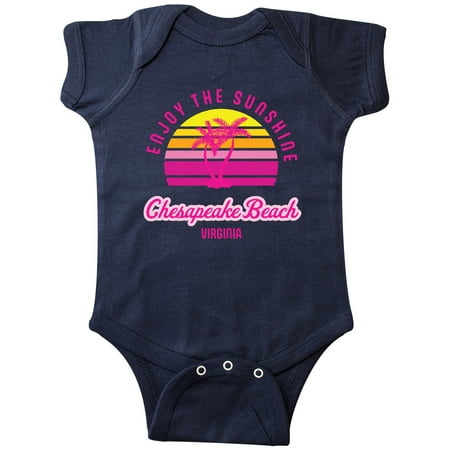 

Inktastic Summer Enjoy the Sunshine Chesapeake Beach Virginia in Pink Gift Baby Boy or Baby Girl Bodysuit